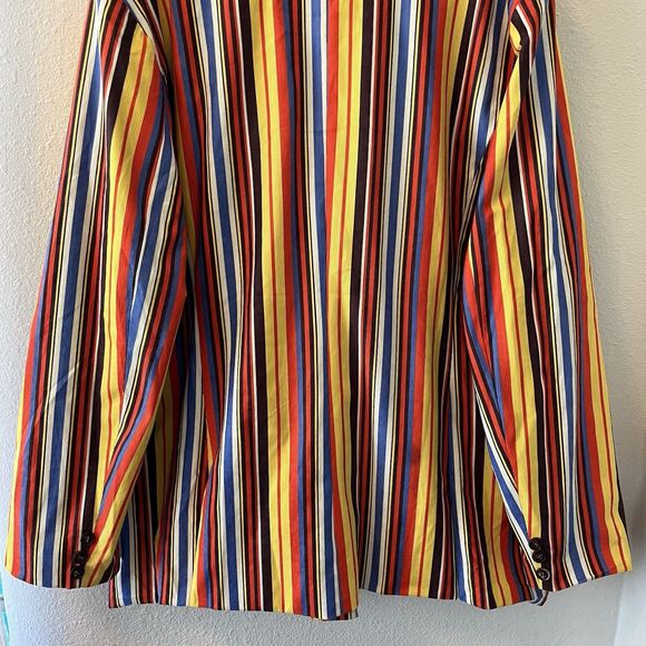 The Hippie Shake Velvet Jacket Size 22 UK (fits 18 US) Striped Boho Funky Chic - Picture 5 of 9